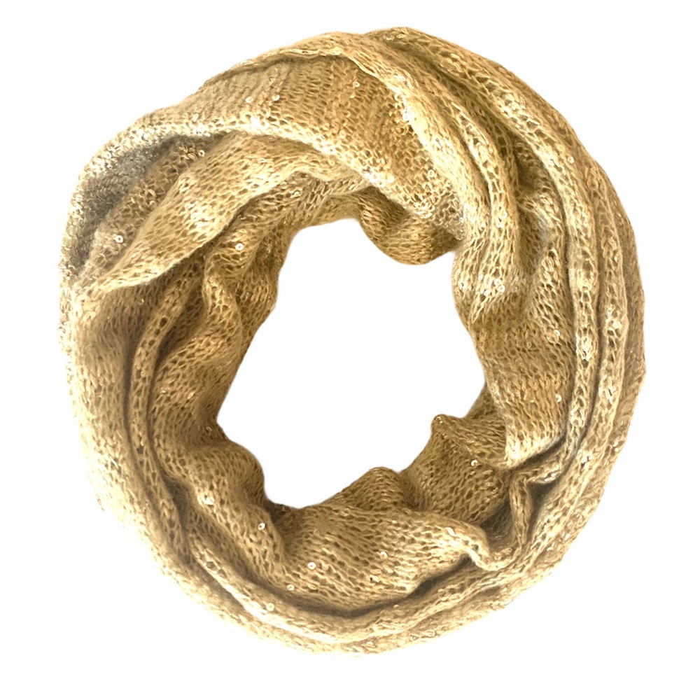 knit infinity scarf with sequins